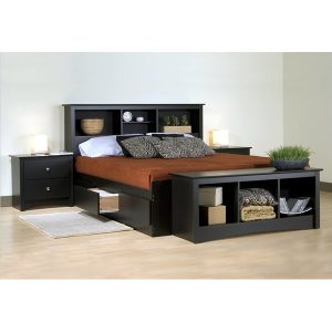 Amalia Bed Set from mahogany wood with modern design fix
