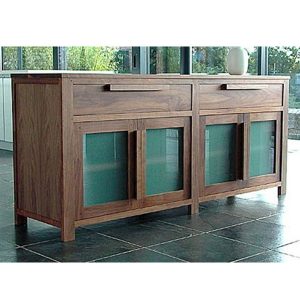 Indoor Mahogany Toppe Glass sideboard