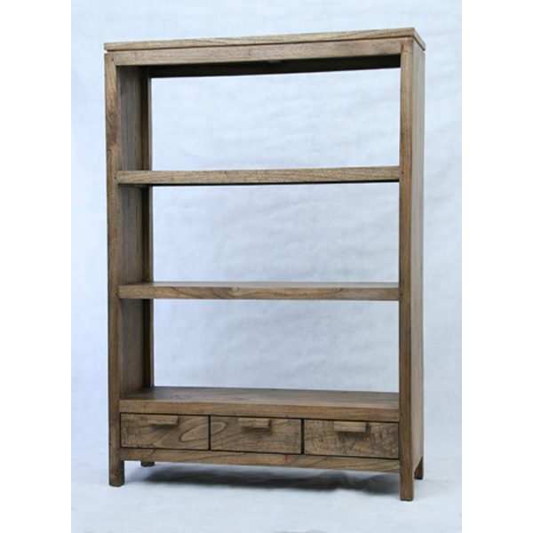 Indoor mahogany Toppe bookrack 3 drawers