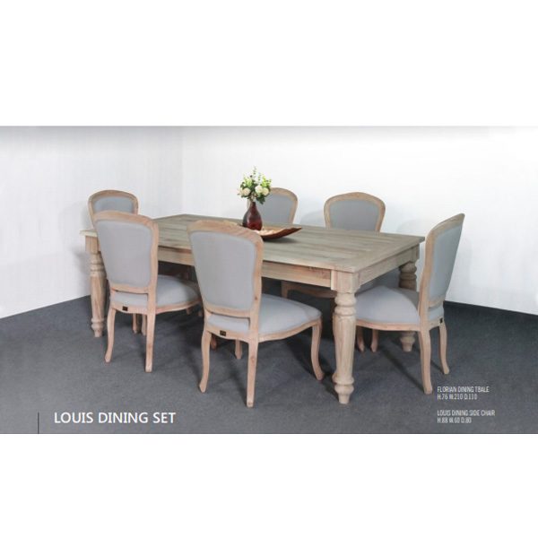 Louis Dining Set Indoor Mahogany