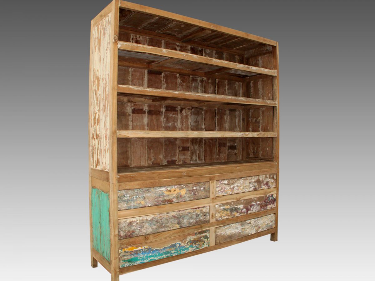Adeeva Wooden Bookshelf Indoor Mahogany Furniture Indonesia