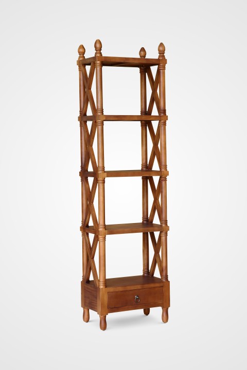 Lire Wooden Bookcase Indoor Mahogany Furniture Indonesia