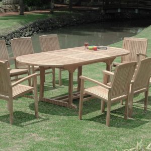 NJS 06-New Java Oval ext table set