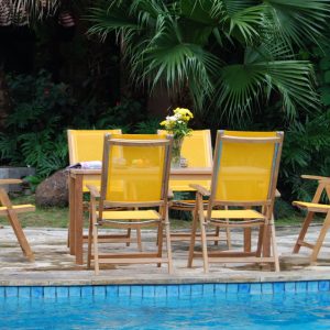 TBM01 Monica Recliner  rectangular table set