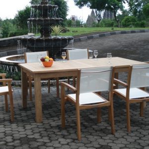 TBM02 Monica stacking rectangular table set
